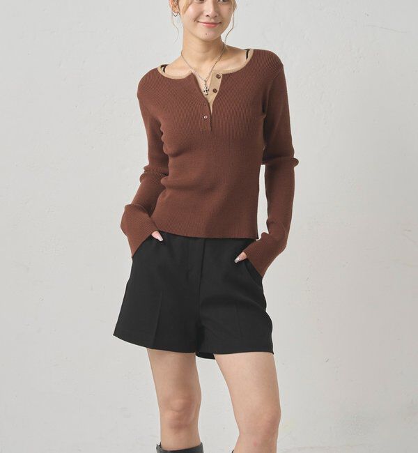  「リンガーヘンリーネックニット」|ニット・セーター|