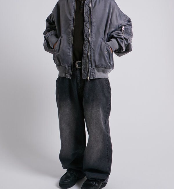  「Sourcreamピグメント加工MA1」|ブルゾン・スタジャン|