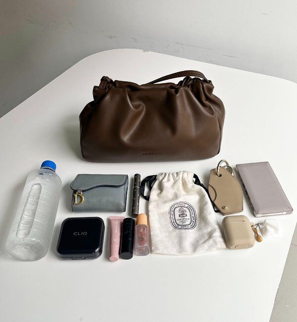  「【新色/ライトベージュ】クラウディギャザーバッグ」|トートバッグ|