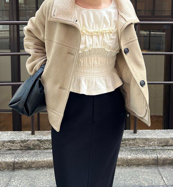  「【体感＋4℃】ベアシャーリング裏起毛トップス」|Tシャツ・カットソー|