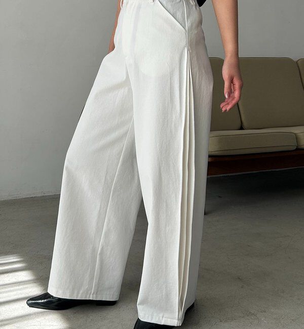  「【低身長サイズあり】サイドタックパンツ」|チノ|