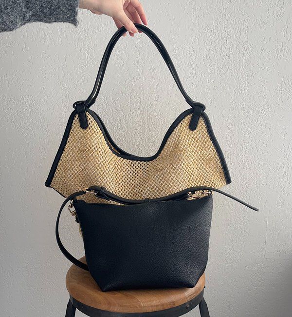  「【ミニショルダーSET】トリミングバケットトートバッグ」|トートバッグ|
