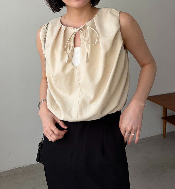  「【前後2WAY】ドロップリボンバルーンブラウス」|シャツ・ブラウス|