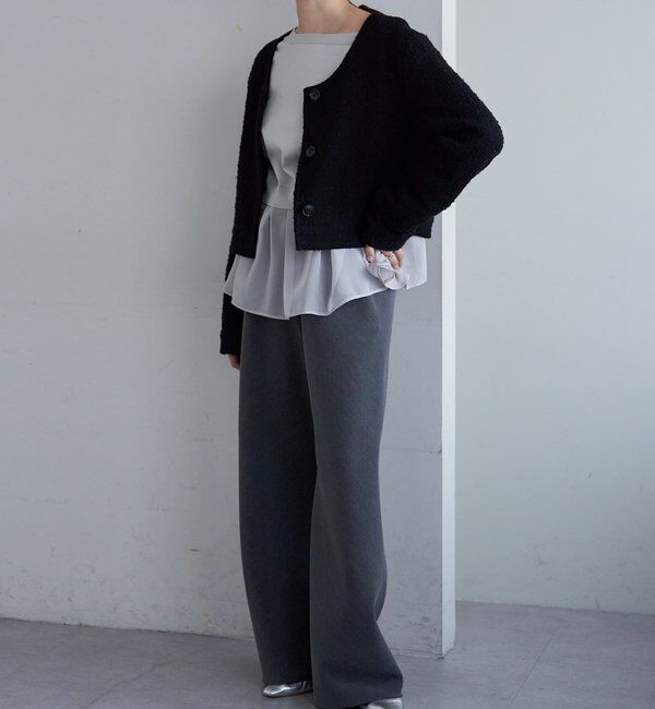  「ダブルクロスワイドパンツ」|チノ|