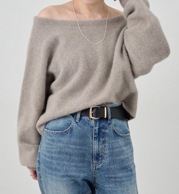  「ファーウールオフショルニット」|ニット・セーター|