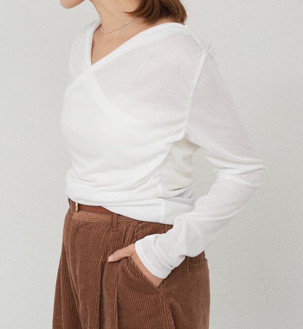  「カシュクールカットソー」|Tシャツ・カットソー|