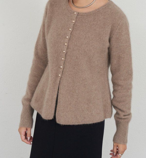  「ラクーンペプラムカーディガン」|カーディガン|