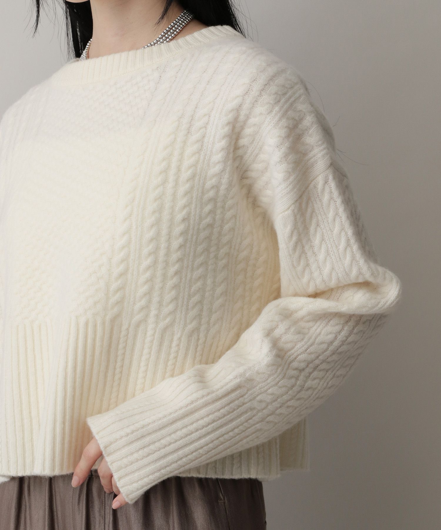 A part by 「ケーブルニットプルオーバー」|ニット・セーター|