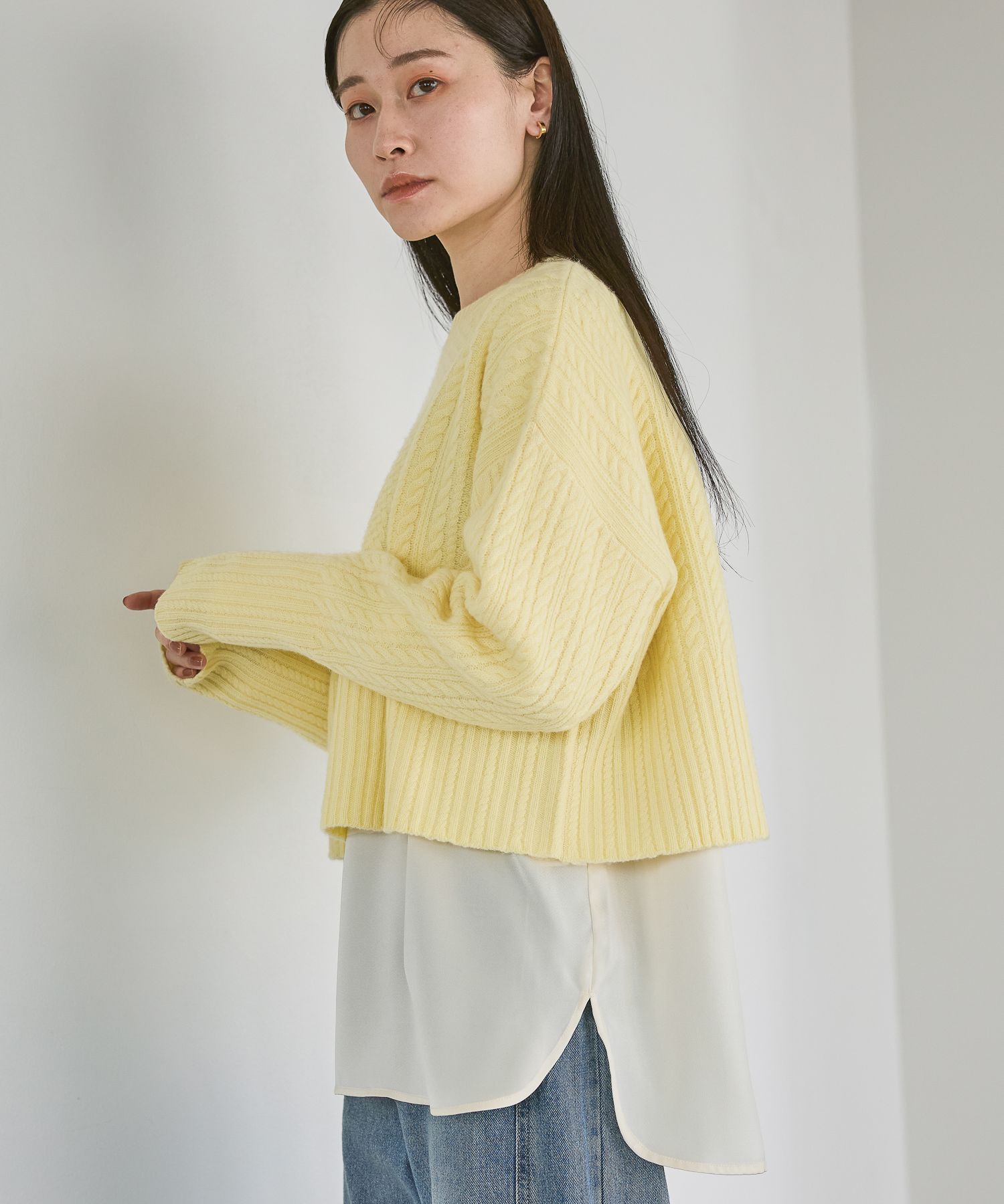 A part by 「ケーブルニットプルオーバー」|ニット・セーター|