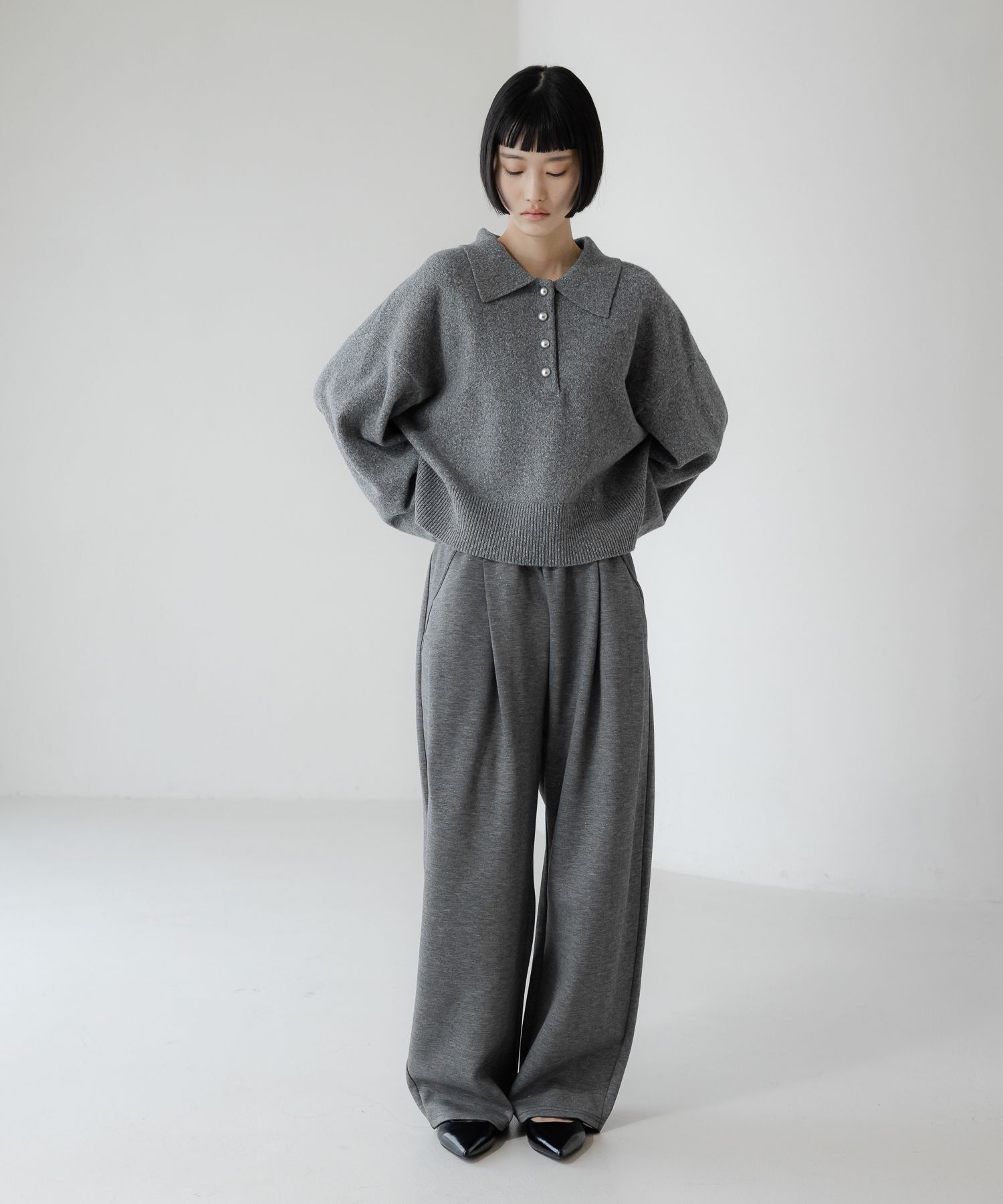 LOWRYS FARM「カットイージーコクーンパンツ」|チノ|