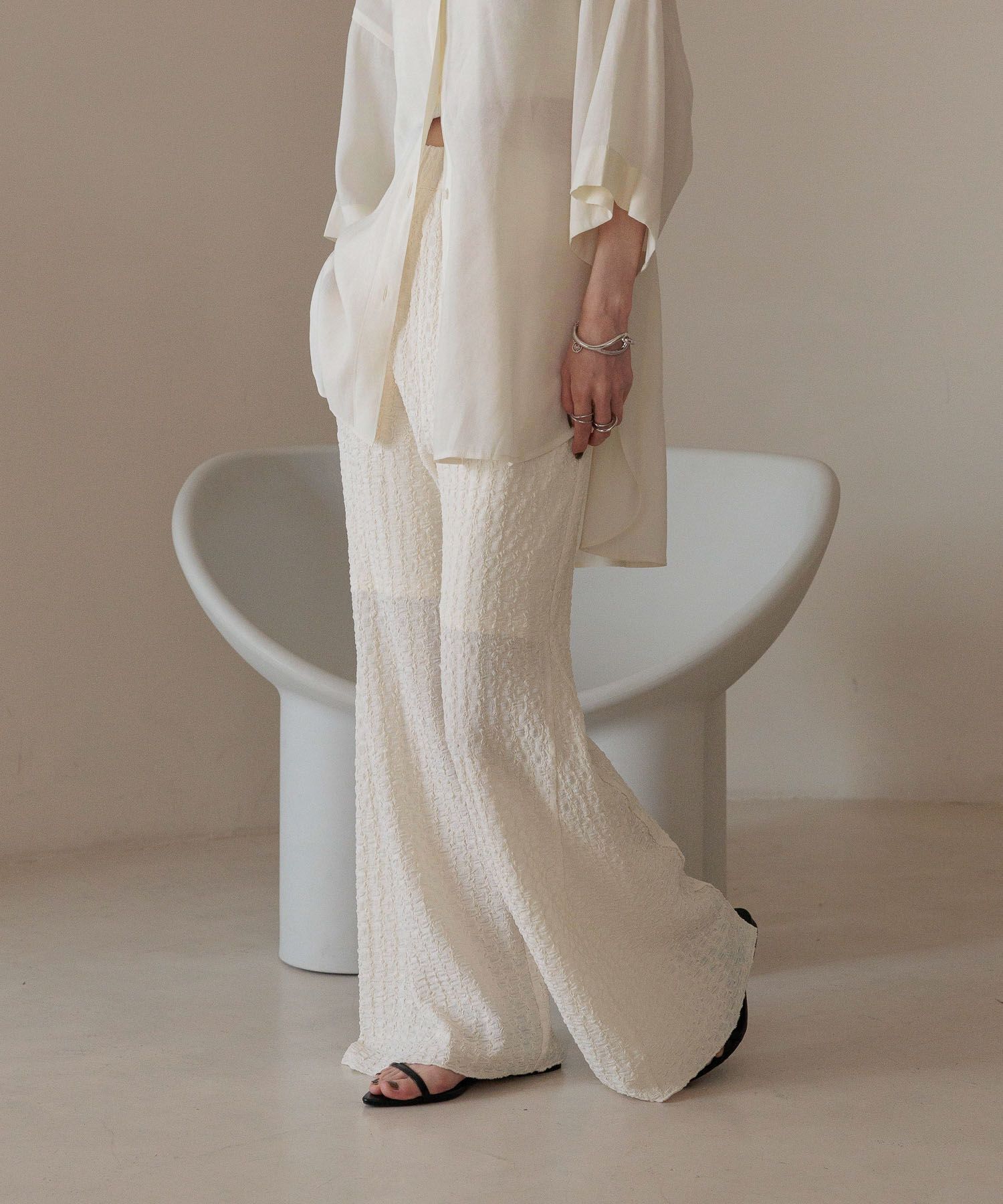 LOWRYS FARM「アソートフレアパンツ」|チノ|