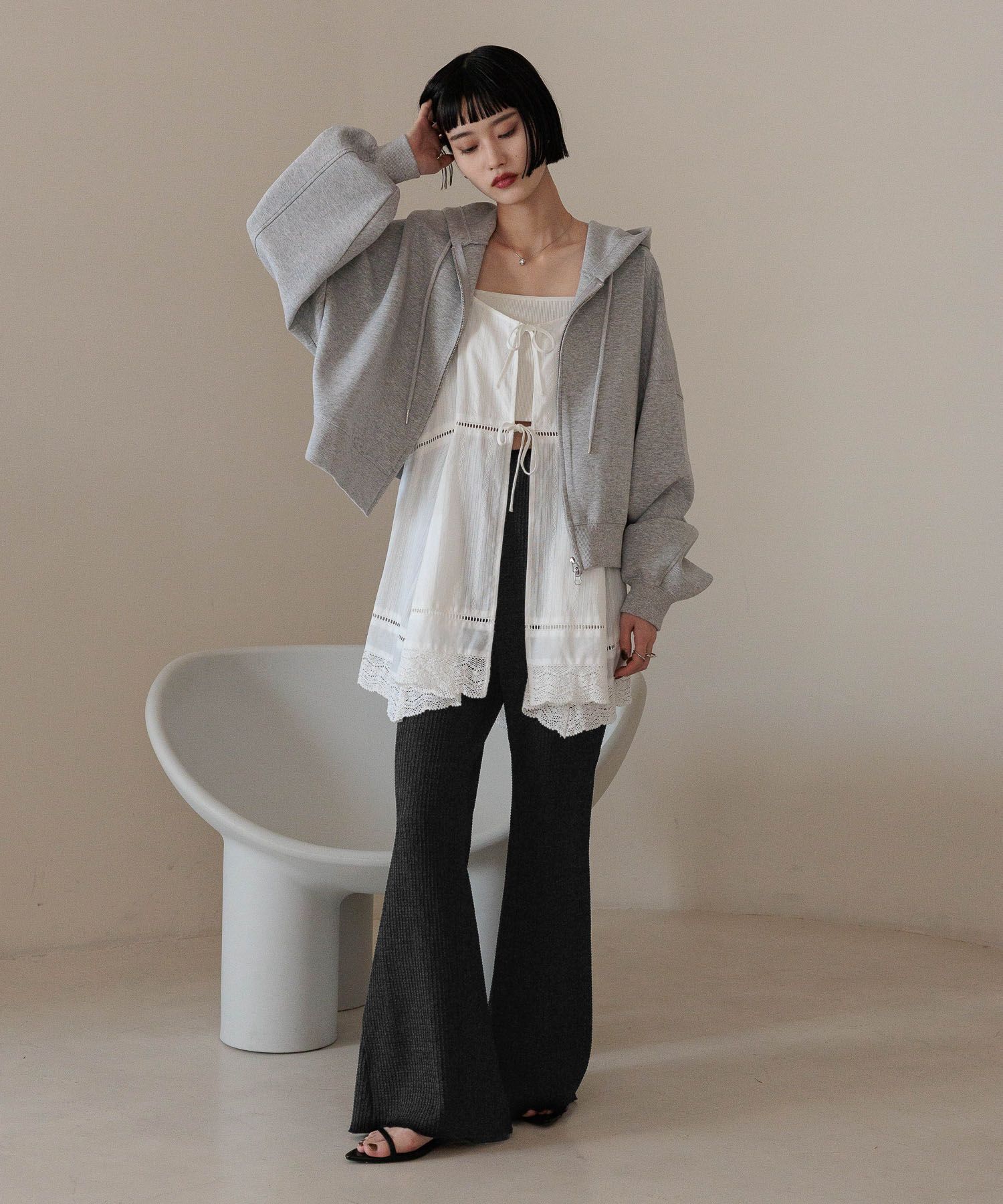 LOWRYS FARM「アソートフレアパンツ」|チノ|