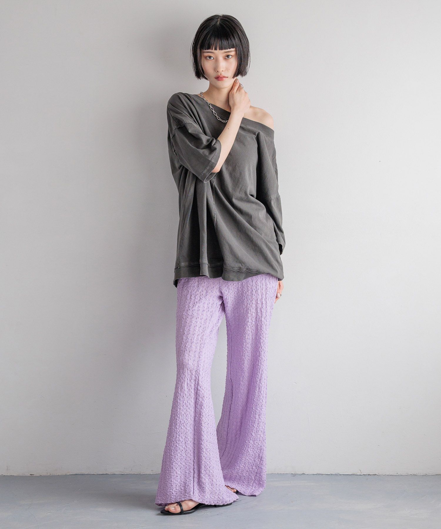 LOWRYS FARM「アソートフレアパンツ」|チノ|