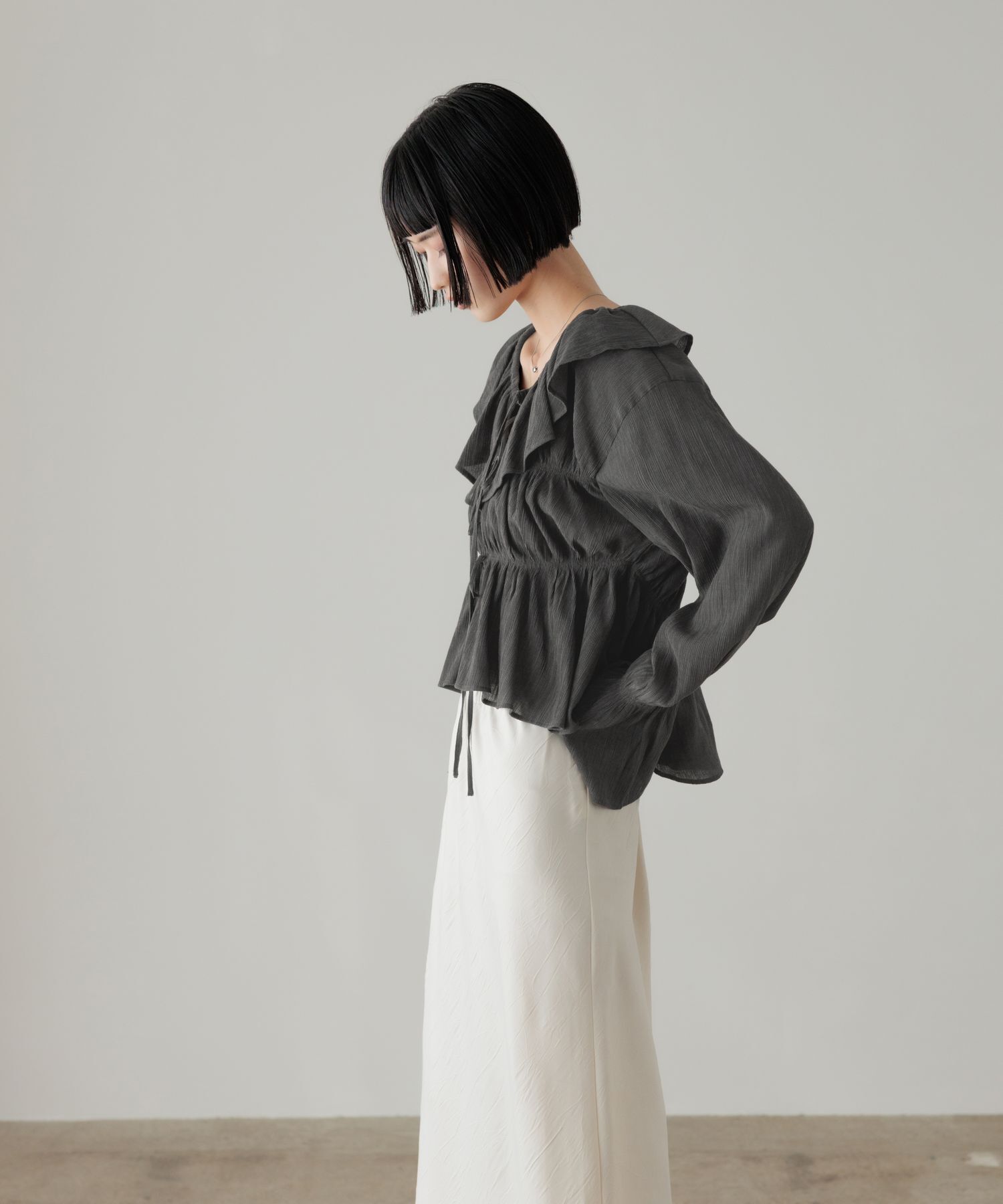 LOWRYS FARM「ヨウリュウシャーリングフリルブラウス」|シャツ・ブラウス|