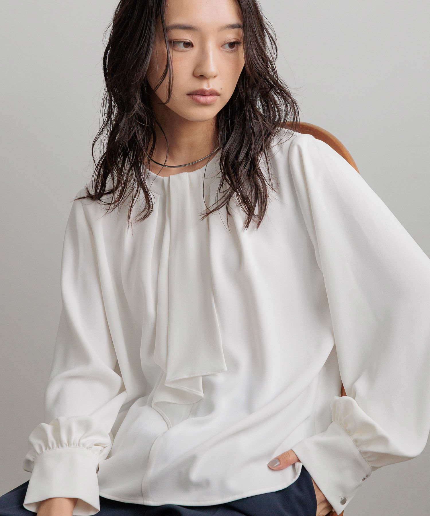  「【入卒／セレモニー】タイブラウス」|シャツ・ブラウス|