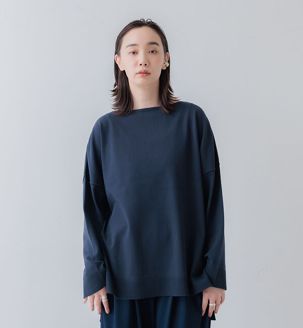 collex「ストレッチドロップショルダープルオーバー」|ニット・セーター|チャコールグレー