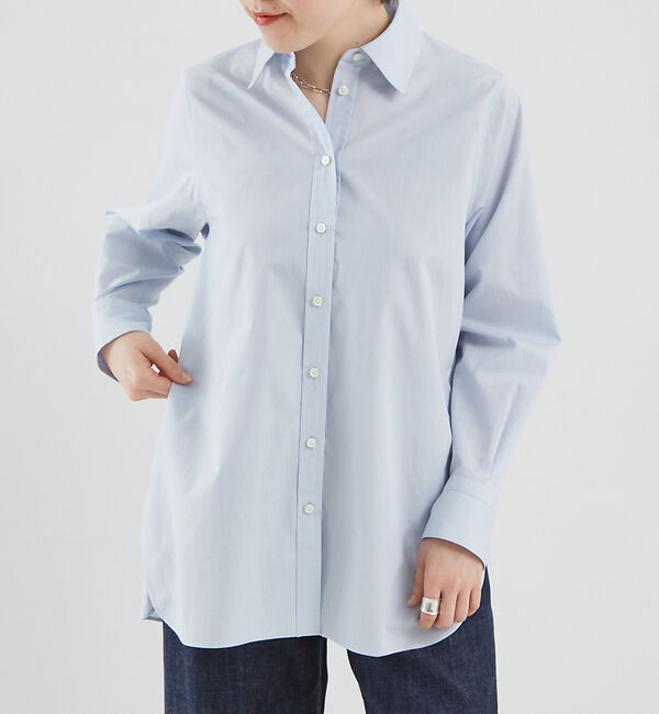 collex「【手洗い可能】スタンダードシャツ」|シャツ・ブラウス|サックスブルー