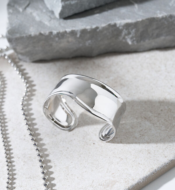 collex「【dignif／ディグニフ】ワイドウェーブバングル」|ブレスレット・バングル|