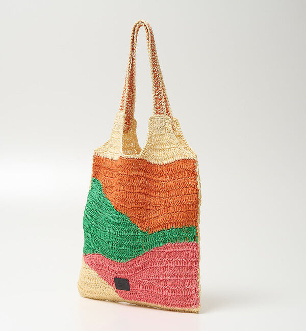 collex「【Swaraj /スワラージ】手編み ゼブラ ラフィアトートバッグ」|トートバッグ|