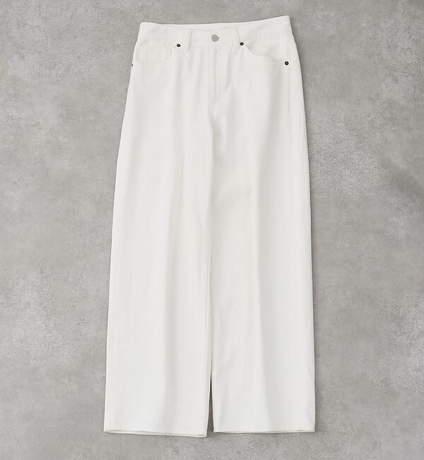 collex「定番人気！美シルエット　セミワイドデニム2」|デニム|ホワイト