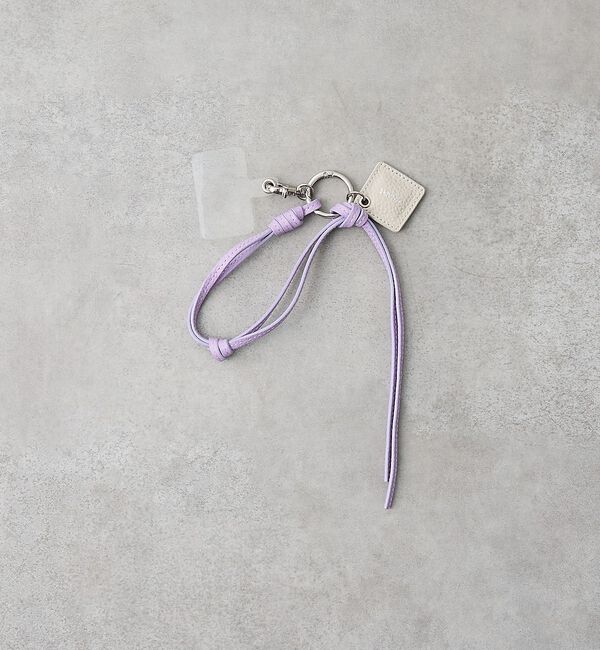 collex「【WEB限定】【BEAURE/ヴュレ】レザーモバイルリストストラップ」|モバイルケース|ラベンダー