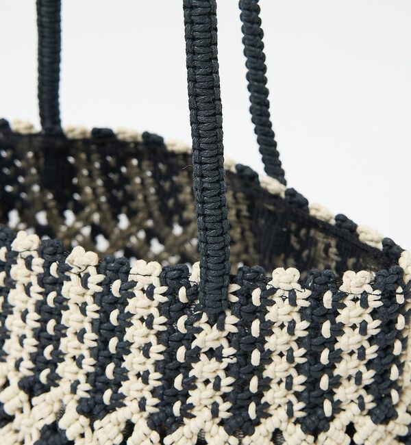 collex「【ANANS】SMALL マクラメワックスコードミックストートバッグ【予約】」|かごバッグ|