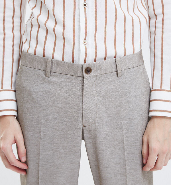 ABAHOUSE「【Recency of Mine】FLEX パリネハニカム パンツ」|スラックス|