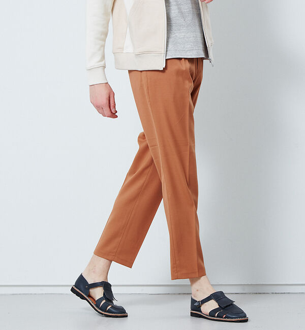 ABAHOUSE「【セットアップ対応】ライトウール スリム テーパード パンツ」|その他|テラコッタ
