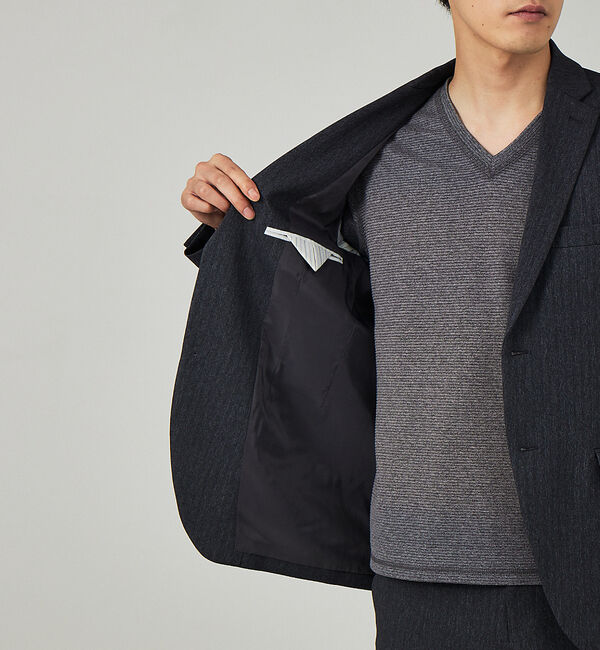 ABAHOUSE「【セットアップ対応/FLEX JACKET】クラシック ヘリンボーン ジャケット」|テーラードジャケット|