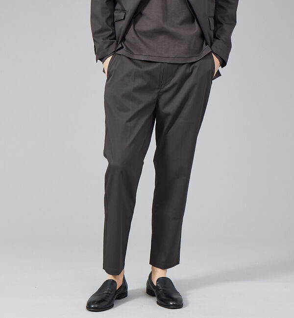 ABAHOUSE「【WWS / セットアップ対応】Bizアンクル パンツ」|スラックス|チャコールグレー