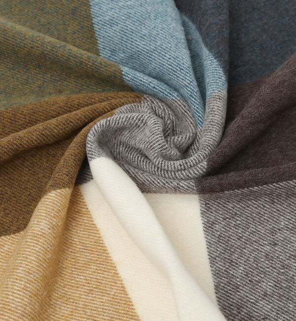 ABAHOUSE「イタリア製 ウール&times;カシミヤ チェック柄 マフラー 50&times;190」|マフラー|