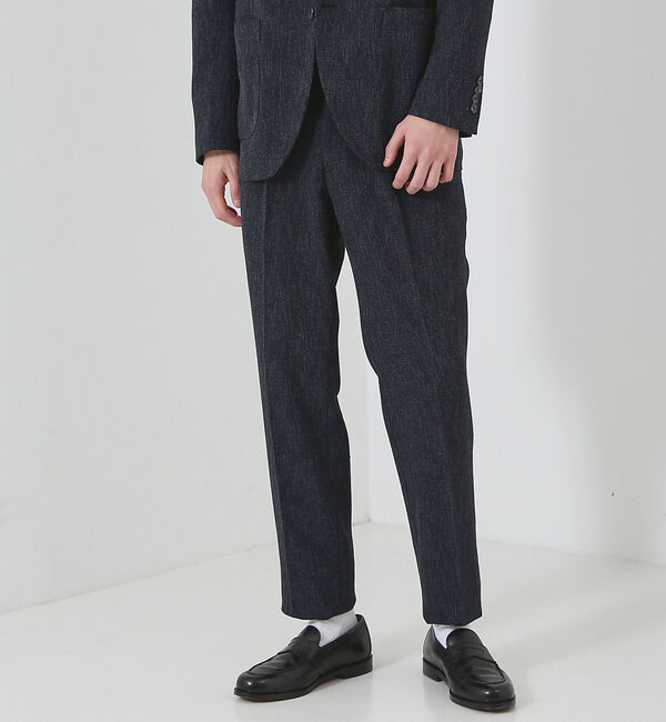 ABAHOUSE「【FLEX PANTS】サマー ミックス ツイードライク パンツ」|スラックス|