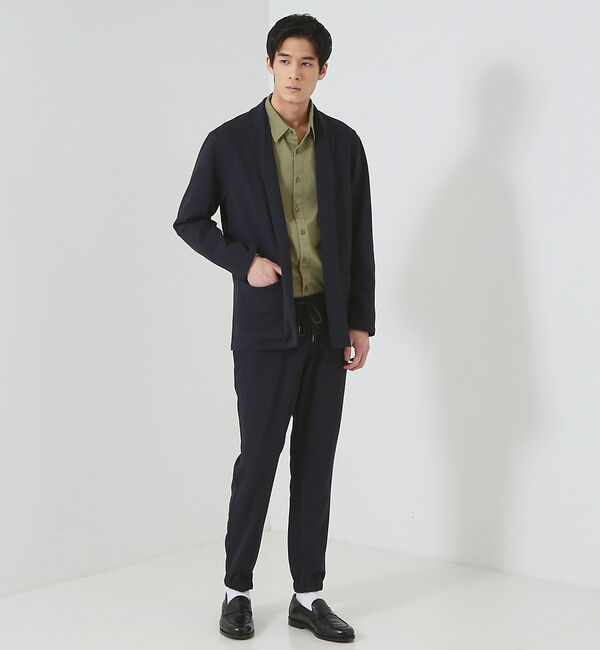 ABAHOUSE「【セットアップ対応】ハイストレッチ ジョーゼット ボタンレス ジャケット / カ」|その他|