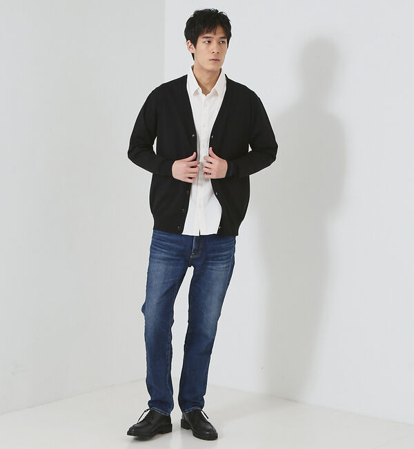 ABAHOUSE「【シルクブレンド】ベーシック Vネック カーディガン」|カーディガン|