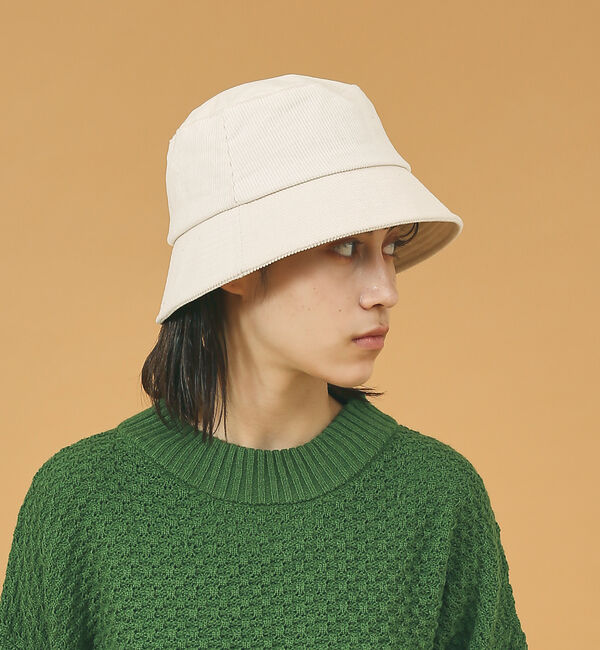ABAHOUSE「【RUBEN/ルーベン】CURDUROY BUCKET HAT/コーディロイバケ」|その他|アイボリー