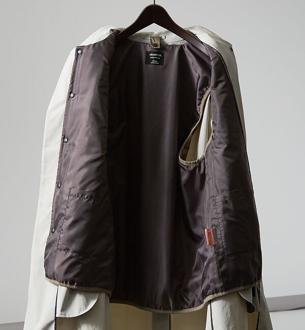 ABAHOUSE「【機能素材SORONA使用】マルチストレッチ 3WAYステンカラーコート / ス」|ステンカラーコート|