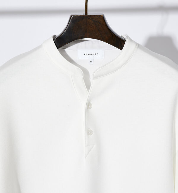 ABAHOUSE「Vネック スキッパー 長袖Tシャツ」|Tシャツ・カットソー|