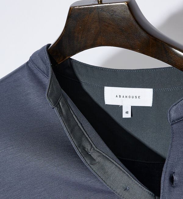 ABAHOUSE「Vネック スキッパー 長袖Tシャツ」|Tシャツ・カットソー|