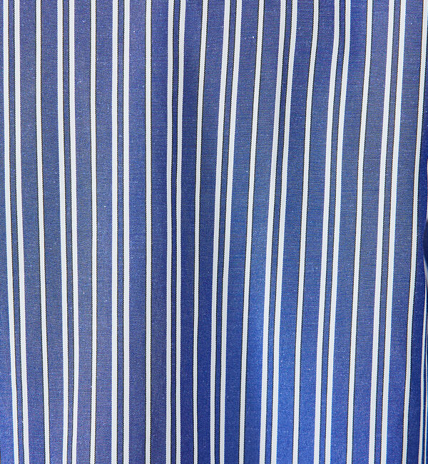 ABAHOUSE「【バイアスヨーク】ストライプ バンドカラーシャツ / オーバーサイズ」|シャツ・ブラウス|