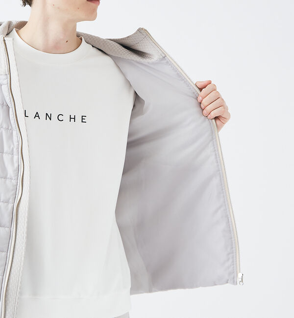 ABAHOUSE「【MASCHILE】セットアップ対応/チェック リンクス ニット フードブルゾン」|ブルゾン・スタジャン|