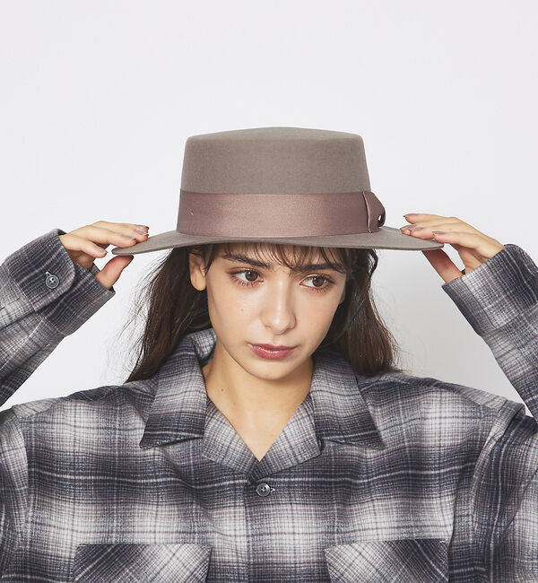 ABAHOUSE「【RUBEN/ルーベン】BOUTER FELT HAT/フェルトハット/RUS-」|その他|グレージュ