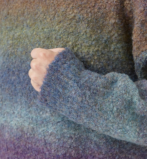 ABAHOUSE「【AH ABAHOUSE】ブークレーヤーン グラデーション ニット」|ニット・セーター|