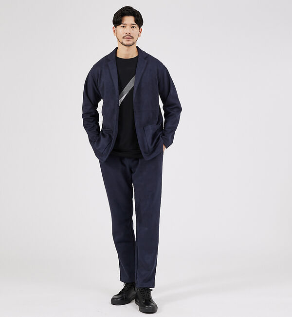 ABAHOUSE「【セットアップ対応】ネオスエード ジャケット カーディガン / シルキータッチ」|カーディガン|