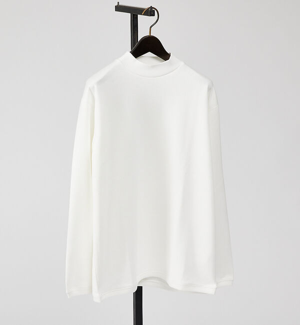 ABAHOUSE「【シルキータッチ】ライトダンボールモックネック ロンT」|Tシャツ・カットソー|ホワイト