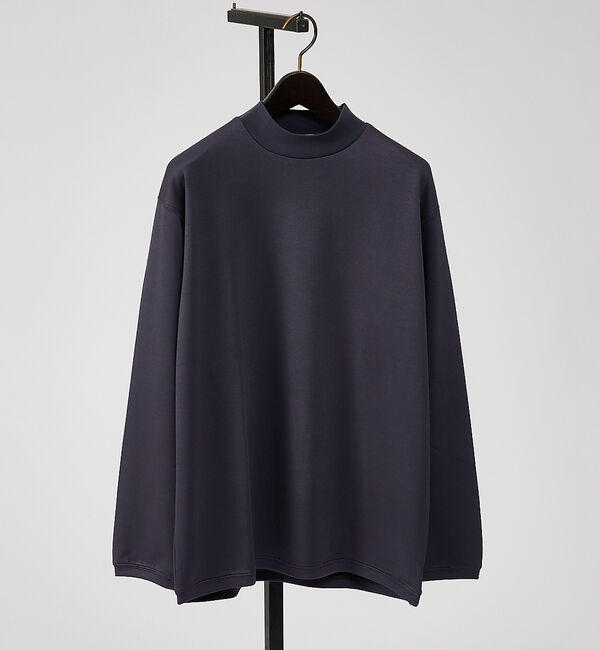 ABAHOUSE「【シルキータッチ】ライトダンボールモックネック ロンT」|Tシャツ・カットソー|ブルーグレー