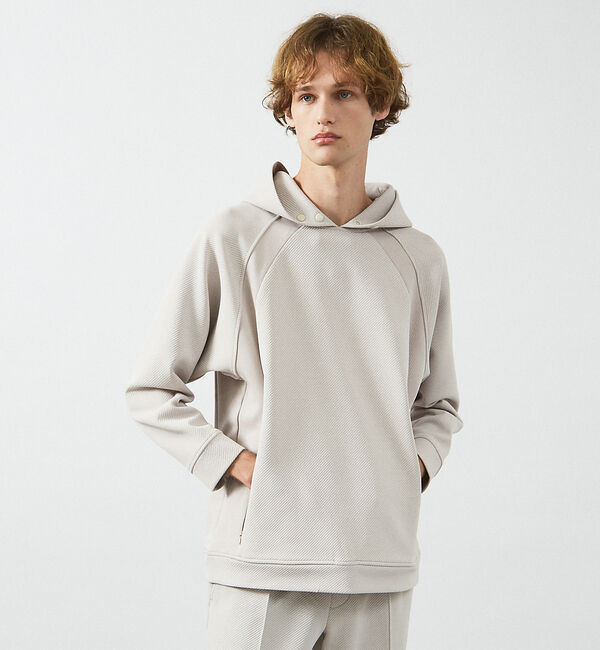 ABAHOUSE「【セットアップ対応】カルゼダンボール　プルオーバーパーカー」|パーカー|ライトグレー