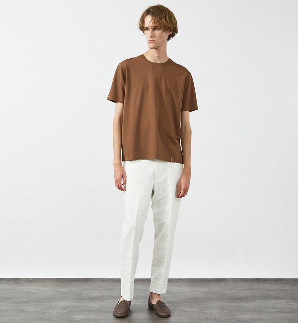 ABAHOUSE「【定番】ドレスポンチ クルーネック 半袖Tシャツ / ストレッチ 冷涼感」|Tシャツ・カットソー|