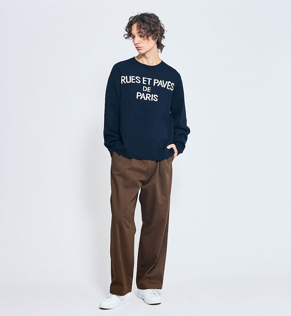 ABAHOUSE「ジャガードロゴニット プルオーバー / オーバーサイズ / LE TRIO AB」|ニット・セーター|