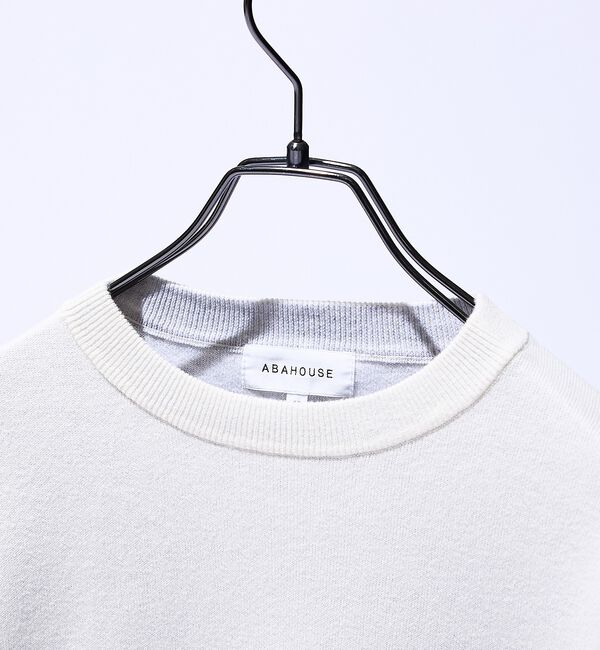 ABAHOUSE「【リバーシブルカラー】14Gコットン ニットスウェット / クルーネックプルオー」|ニット・セーター|