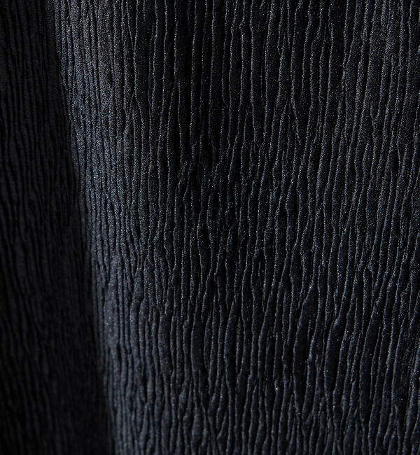 ABAHOUSE「ベロアプリーツ ニットポロシャツ / オーバーサイズ」|ポロシャツ|